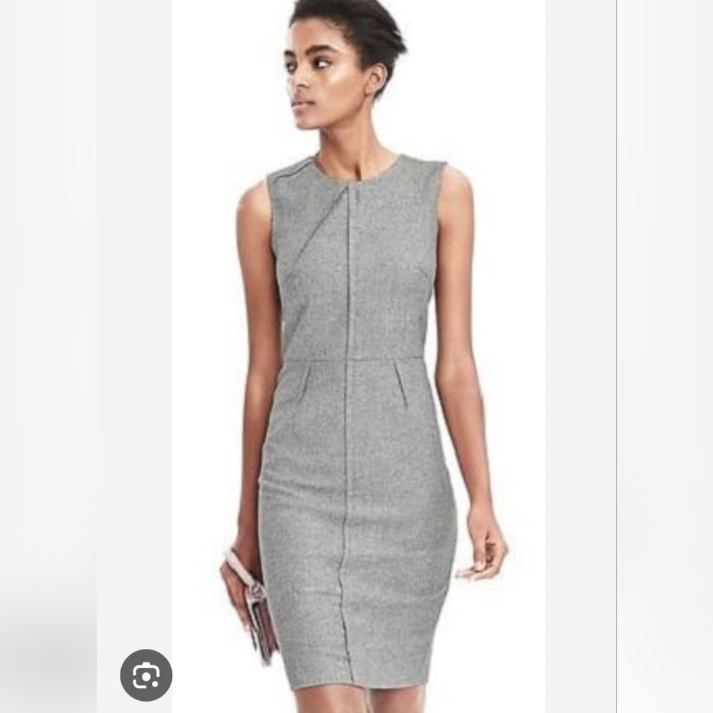 Banana Republic Gray Midi Dress